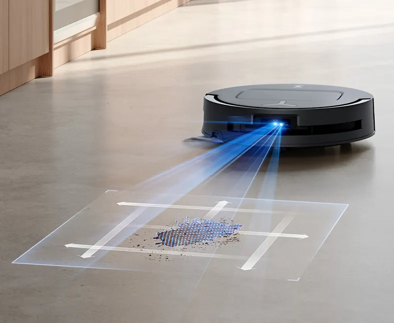 Ecovacs DEEBOT T80 OMNI - Must AI mustuse tuvastamine