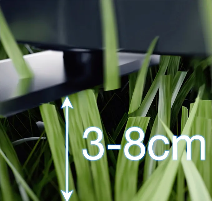 Reguleeritav niitmiskõrgus 3–8 cm